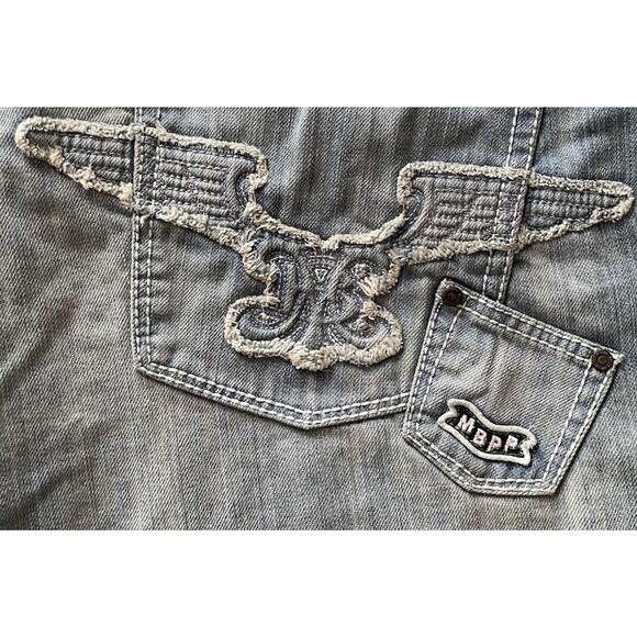 Vintage Rare Y2K Pelle Pelle By Marc Buchanan Embroidered Denim Shorts Sz. 42 - Picture 2 of 6